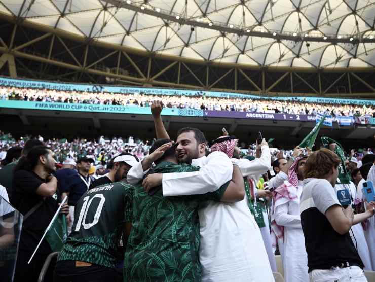 Festa tifosi Arabia Saudita ilcalcioignorante 20221122