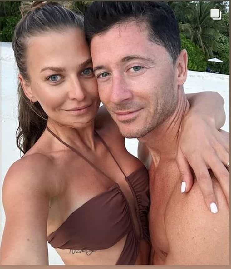 Lewandowski con la moglie